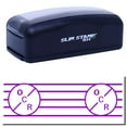 thumbnail image 1 of Large Pre-Inked OCR Stamp, Slim 1854, Ultra Slim Design, Impression Size 1-13/16" by 2-1/2", Up to 25,000 Impressions - Purple Ink, 1 of 10
