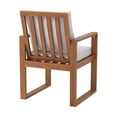 thumbnail image 3 of Weston Eucalyptus Wood Outdoor Dining Chairs with Gray Cushions/Set of 2, 3 of 7