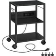 thumbnail image 1 of Mobile Printer Cart Printer Stand with Storage Rolling Cart with Power Outlets and USB Ports Home Printer Table with Hooks for Office Living Room PTHBE, 1 of 9