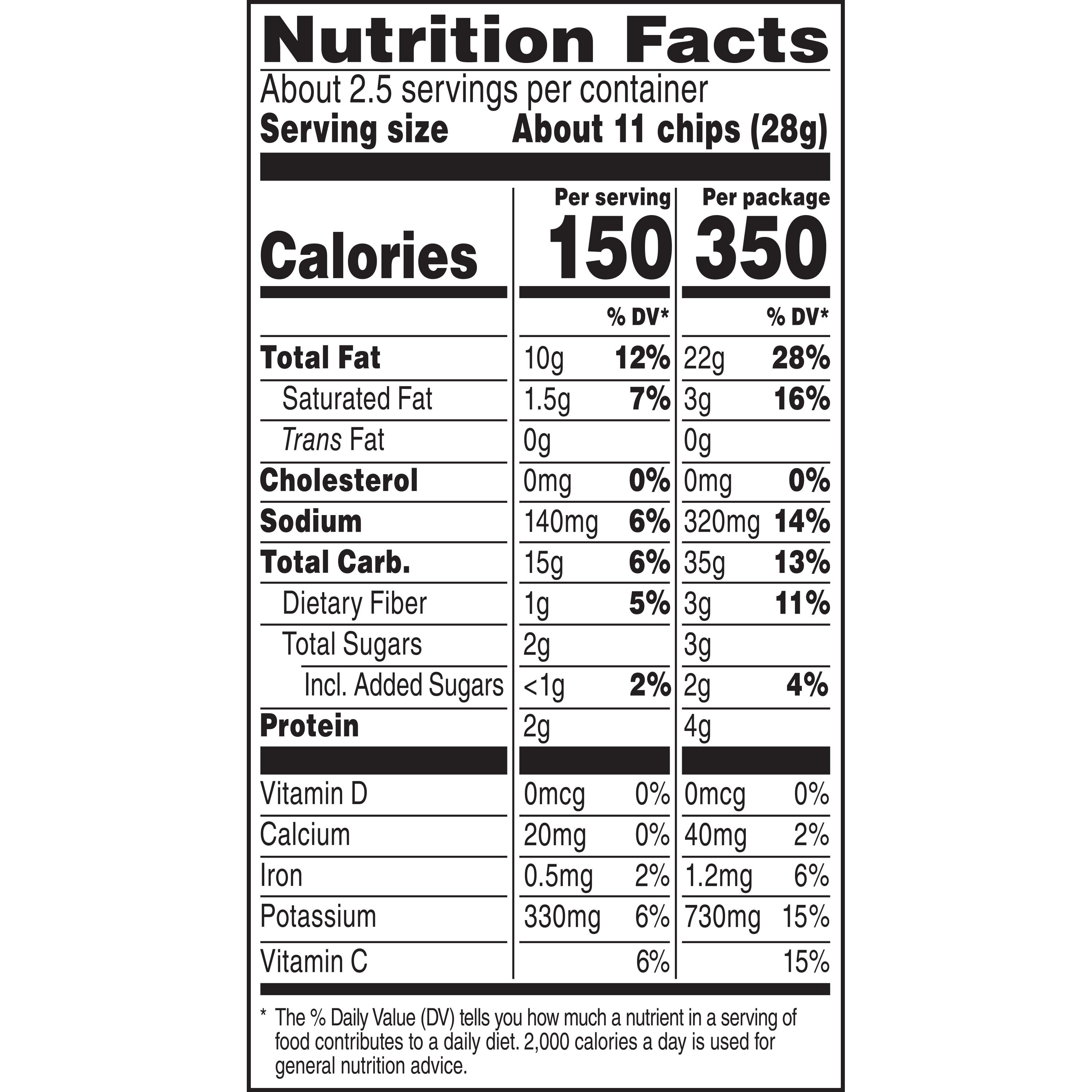 Ruffles Sour Cream & Onion Potato Chips , 2,25 oz Bag