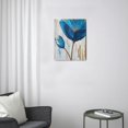 thumbnail image 3 of Refreshing Blue Abstract Flower Art Modern Canvas Prints, Wall Art for Revitalizing Living Room, Bedroom & Home Décor, 12x16 inches, 3 of 7
