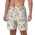 thumbnail image 2 of Balery Cute Cow Mens Swim Trunks Swim Shorts for Men Quick Dry Inseam Beach Shorts with Compression Liner Pocket-Large, 2 of 9