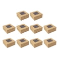 thumbnail image 2 of Cake Boxes with Window - 10Pcs Oilproof Kraft Paper Bakery Boxes, Square Cardboard Disposable Cake Box for Pastries, Cookies, Pie, 2 of 8