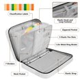 thumbnail image 4 of Haosy Accordion File Organizer Zipper Binder 500 Sheet 6-Tab Expanding File Folder Multi-Pocket 1.2 Inch 3 Ring White Soft Brush Stroke, 4 of 7