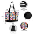 thumbnail image 2 of FORMRS Canvas Laptop Tote Bag for Women with 15.6" Computer Compartments Shoulder Handbag, Yellow Colorful Circles, 2 of 7