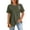 *Army Green, variant on VBVC Women's Crew Neck Short Sleeve T-Shirt,Loose Fit Summer Basic Blouse For Women,Ladies Rolled Cuff Casual Tee with A Chest Pocket,Army Green,S-2XL