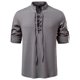 thumbnail image 1 of pstuiky manga larga de hombre, Cárdigan informal de manga larga con cuello alto y tirantes ajustables para hombre camisetas de hombre m, 1 of 9
