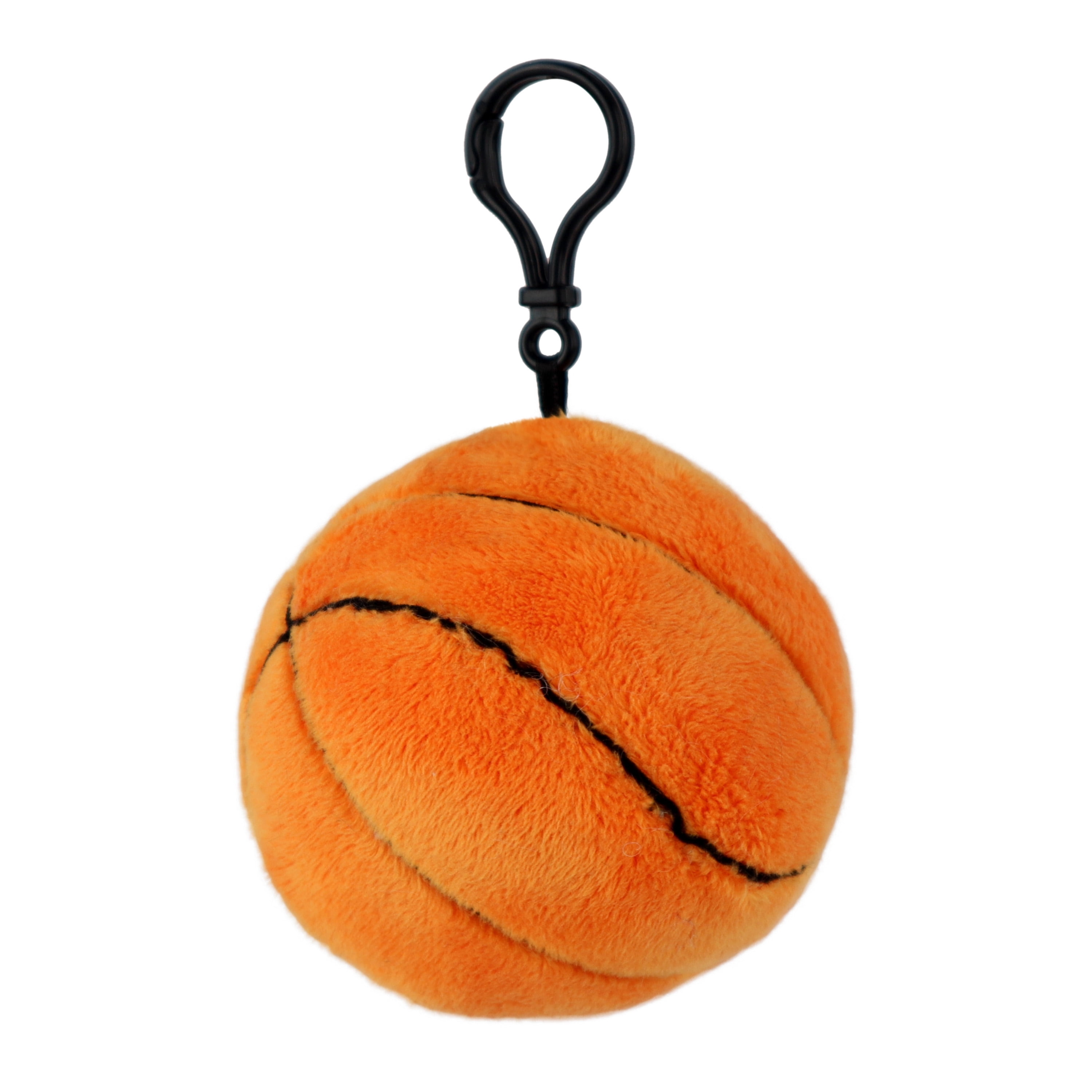 Pen+Gear Plush Stuffed 3.25in Orange Basketball with Backpack Clip