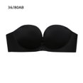 thumbnail image 1 of Sujetador sin tirantes para mujer, ropa interior invisible antideslizante, soporte inalámbrico, adhesivo en el pecho para vestido de novia, negro, 36 / 80AB Scienceny AP001168-03B, 1 of 7