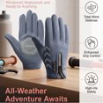 thumbnail image 4 of Gustave Kids Winter Warm Gloves Fleece Lined Non-Slip Gloves Cold Weather Outdoor Snow Cycling Gloves with Zipper for Girls Boys, 4 of 9