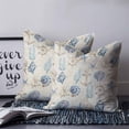 thumbnail image 2 of Pillow Covers 24x24 Set of 2, Nautical Coastal Throw Pillow Covers Decorative Couch Cushion Cover, Vintage Beach Coral Starfish Shell Microfiber Soft Square Pillowcases for Bedroom Living Room Sofa, 2 of 7