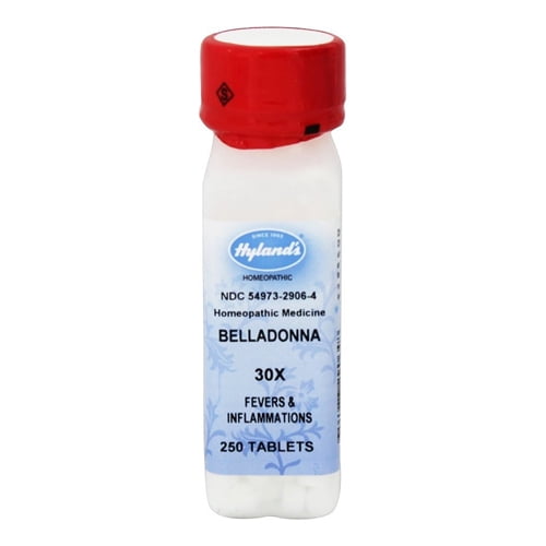 Hylands Homeopathic Belladonna 30X Tablets 250 Ea