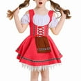 thumbnail image 5 of YOUYEDIAN Kids Girls Oktoberfest Dress Short Sleece Bavarian Dirndl Dresses Trendy Party Princess Dresses Pink 3-5 Years, 5 of 6