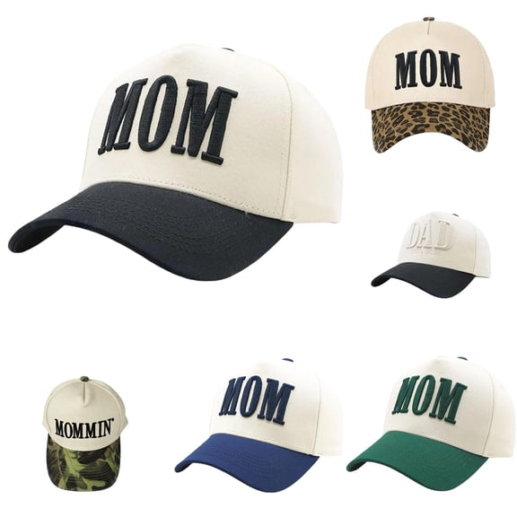 XIAOCHA Women's Mom 3D Embroidery Baseball Cap Adjustable Breathable Daily Wear Snapback Cap,Dark Blue