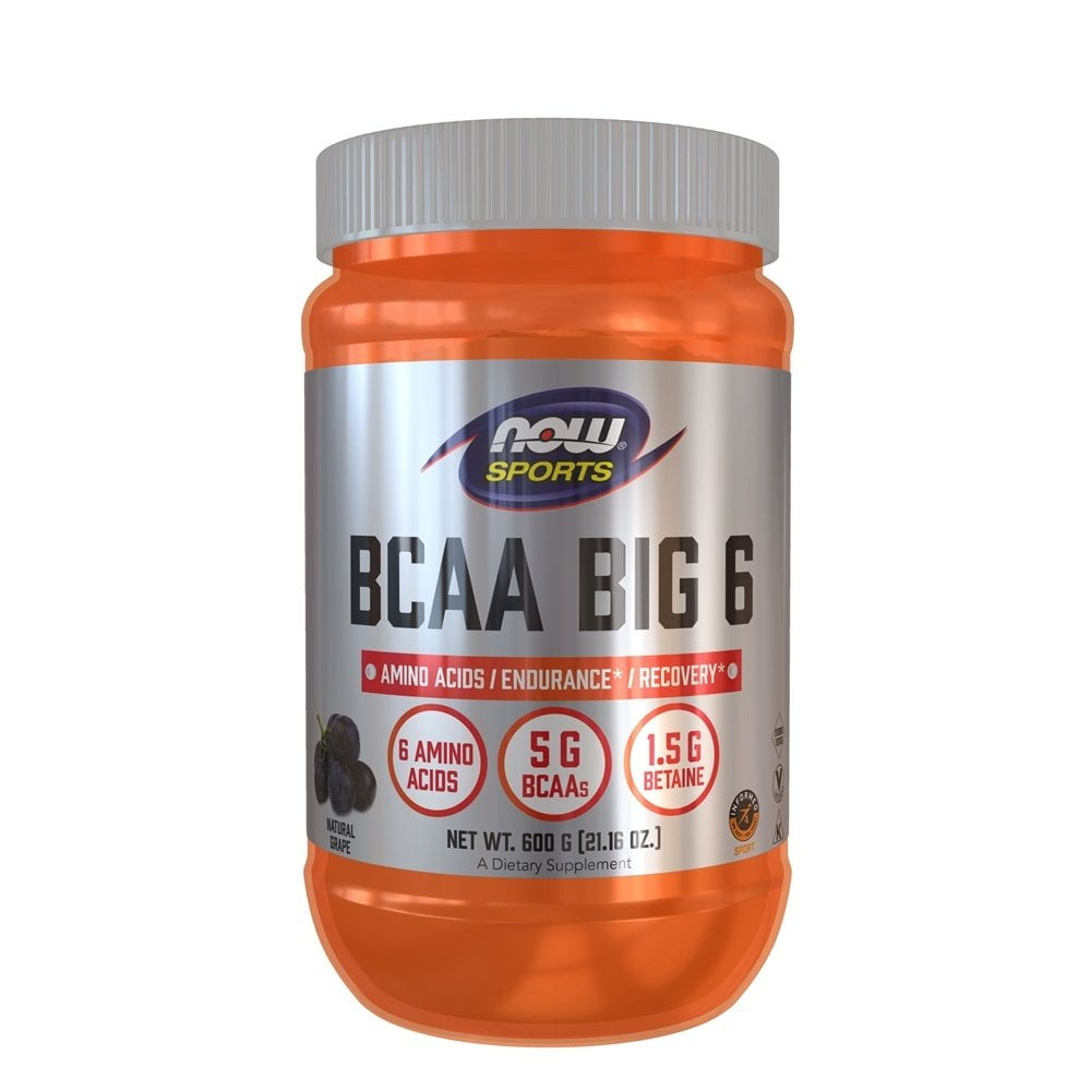 NOW Foods - NOW Sports BCAA Big 6 Natural Grape - 600 Grams