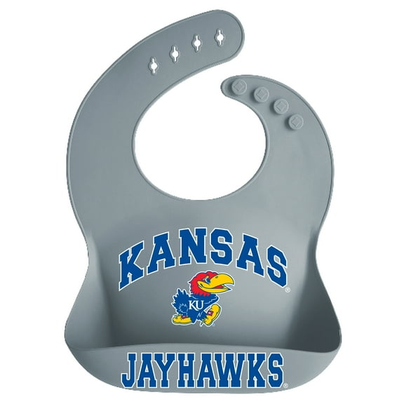 Infant Garb Kansas Jayhawks Silicone Crumb Catcher Bib