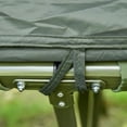 thumbnail image 5 of 2-Person Foldable Camping Cot, Portable Outdoor with Bedspread & Thick Air Mattress, 4-In-1 Elevated Camping Bed Tent for Hiking, Picnic, Green, 5 of 11