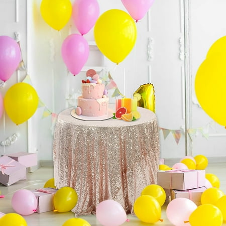 

Wepro Round Sequin Tablecloth47.2 Glitter Sequin Sequin Fabric Tablecloth Sparkling Tablecloth Cover For Birthday Wedding Party Tablecloth