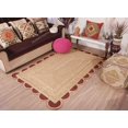 thumbnail image 1 of Scalloped Natural Jute Area Rug, Brown Color (Brown, 3x5 ft), 1 of 8