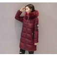 thumbnail image 1 of Chaqueta de mujer de corte entallado, chaqueta de plumón de algodón, chaqueta de mujer de longitud media a larga, chaqueta de mujer de talla grande, 1 of 6