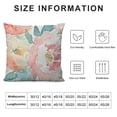 thumbnail image 5 of PHYHOO  Throw Pillow Covers Summer Watercolor Floral Pink Flower Girly Pastel Mint Colorful Decorative Pillow Cases Home Decor Square Pillowcases, 5 of 5
