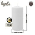 thumbnail image 2 of Hyoola 3 x 6 White Unscented European Made Pillar Candles, Dripless Paraffin Wax with Smokeless Cotton Wicks, 6-Pack, 2 of 5