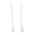thumbnail image 1 of 2 Uds Cadenas Extensoras De Plata De Ley 925 Amor Corazón Conectar Cadena Plata Sunnimix Pulseras de cadena de extensión, 1 of 8