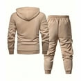 thumbnail image 3 of Men's Athletic Hooded Pullover And Joggers Set Comfortable Casual Two Piece Outfit For Winter Training, 3 of 3