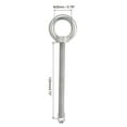 thumbnail image 2 of Uxcell M8 x 120mm Lifting Shoulder Eye Bolt Stainless Steel Lifting Ring Threaded Eyebolt with Nuts and Washers 3Pcs, 2 of 6