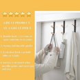 thumbnail image 4 of 4packs Over The Door Double Hanger Hooks, Sturdy Over Door Wooden Hooks Holds, Over The Door Hooks Banmo, 4 of 5