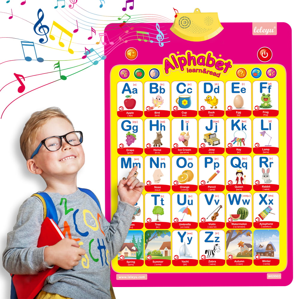 Details about    Electronic Interactive Alphabet Wall Chart Talking ABC & 123s & Music Blue 