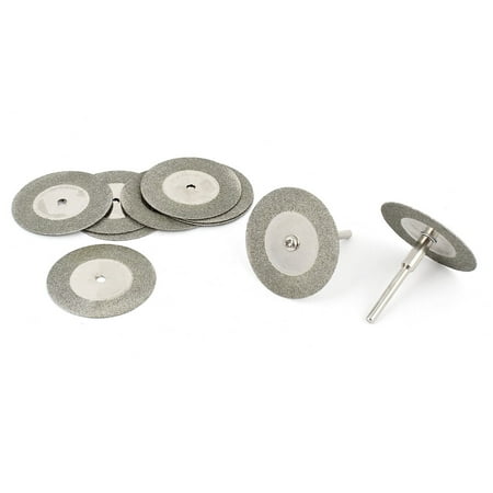 Grinding Mandrel - Unique Bargains 10 Pcs 35mm Diamond Coated Rotary Cut Off Grinding Wheel Discs w 1/8
