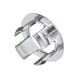 thumbnail image 4 of Uxcell 6 Pack 24mm Sink Trim Overflow Cover Ring Hole Insert in Round Caps, Silver, 4 of 5