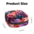 thumbnail image 2 of Petal Flower Sanitary Napkin Purse Storage Bag Zipper Pouch School Supplies Small Treat Pouch 4.7x6.6x6.6 in Made of Velvet, Sponge, 2 of 6