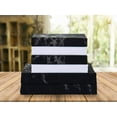 thumbnail image 1 of Mocassi Marble Printed 6-Piece Sheet Set, 1500 Thread Count, Breathable and Super Soft Material, Wrinkle Resistant, Fitted Sheets with Smart Pockets, Marble Sheet Set, Full, Black, 1 of 3