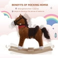 thumbnail image 4 of Beyamis Rocking Horse for Kids - Plush Ride-On Toy with Realistic Sounds & Red Scarf, 3+ Years Old Suitable, Birthday Gift, 4 of 8