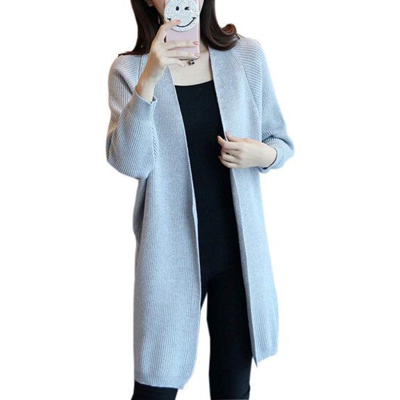 Kukuzhu Women's Batwing Sleeve Cardigan Sweaters Shawl Collar Oversized Sweater Cloak
