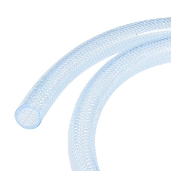 Unique Bargains 3/4' ID 5ft Transparent Braided Reinforced PVC Tubing High Pressure for Water Hose