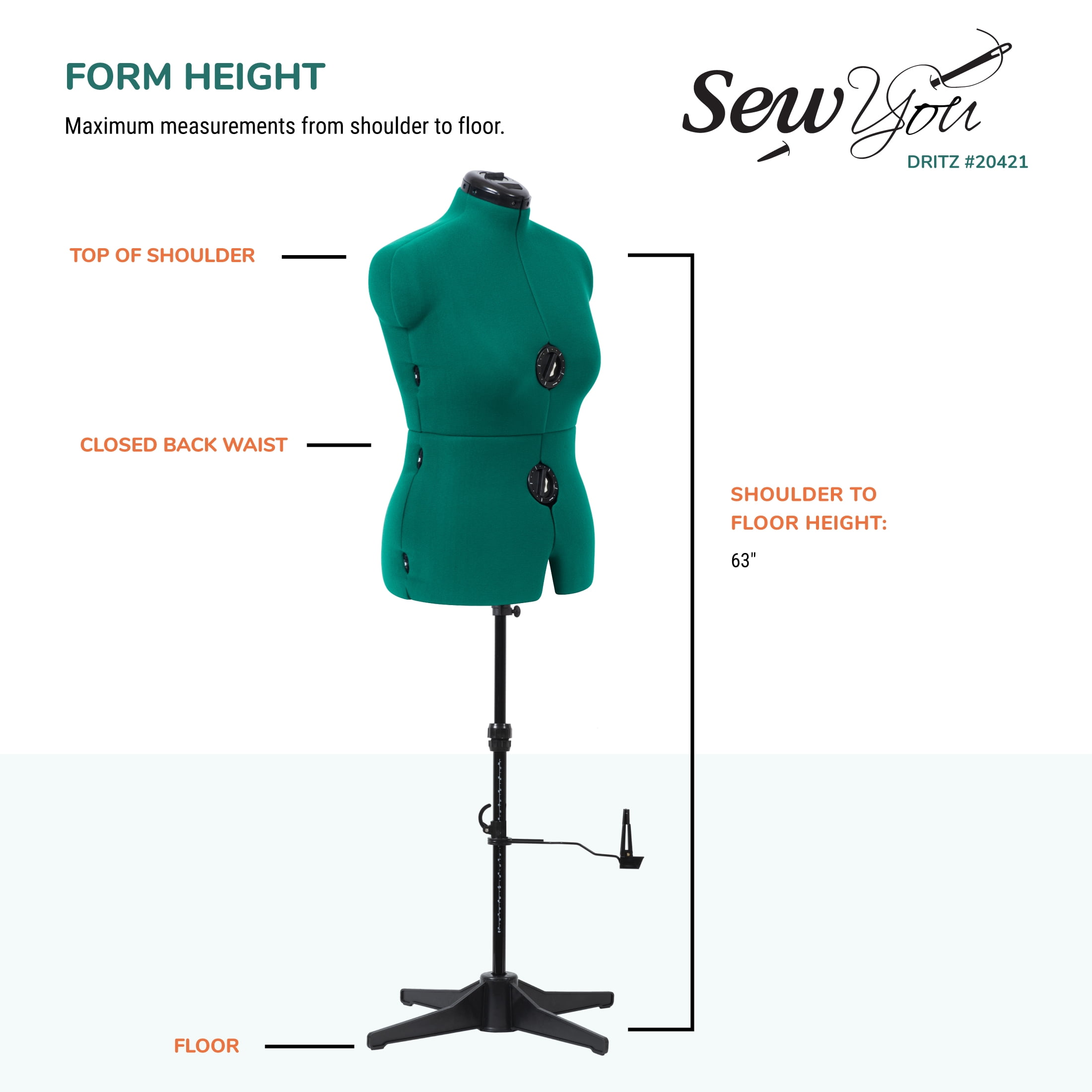 Dress Form Mannequin Female Medium Adjustable Stand Professional Women Display 