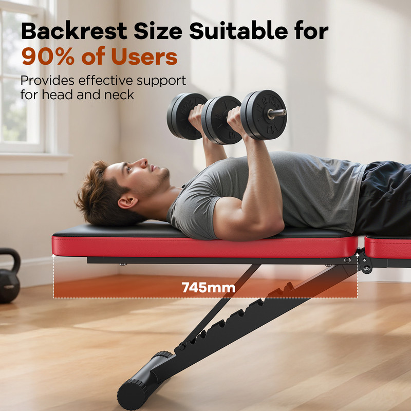 FED Fitness Nicepeople Foldable Weight Bench, 660 Lb Capacity photo 3