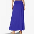 thumbnail image 4 of YUTK Women Maxi Skirt Long Flowy Pleated High Waisted with Pockets Summer Casual Elastic Waist A-Line Skirts Blue S-Xl, 4 of 8