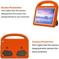 thumbnail image 3 of Portable Heavy Duty Kids Case for Walmart Onn 10.1 inch Tablet 3rd Gen 2022, EVA Shockproof Armor Military Grade Lens Protection Case with Kids Friendly Handle Foldable Stand Bracket Case, Orange, 3 of 9