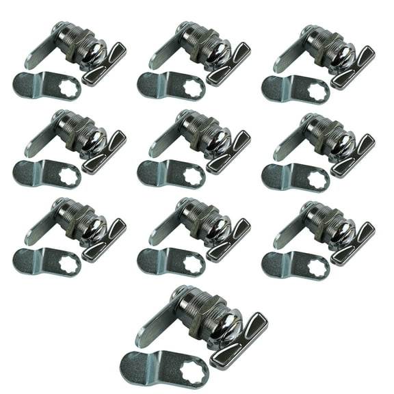 RV Leisure CW 7/8" Standard Key Compartment Door Cam Locks-10 pack
