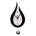 thumbnail image 2 of Pendulum Wall Clock, Glass Decorative Wall Clock, Battery Operated Schoolhouse Black, 2 of 8