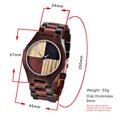 thumbnail image 4 of Reloj Dentily de Madera con Cuarzo Ligero Hecho a Mano 44mm, 4 of 7