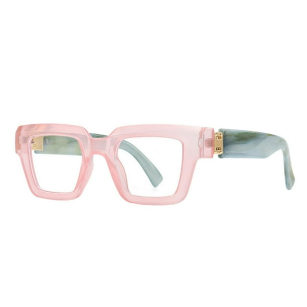 Gafas de luz azul oversize para mujer. Gafas de ordenador cuadradas y gruesas a la moda. Gafas que no son negras