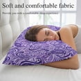 thumbnail image 5 of Vintage Purple Pillow Covers, Linen Long Throw Pillow Case, Retro Botanical Abstract Art Holiday Pillow Protector Decorative Cushion Cover for Living Room/Bedroom 20" x 26", 5 of 8