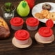 thumbnail image 5 of Mini saleros y pimenteros portátiles con tapa para viajes, campamentos y salidas, sellados, de color rojo, paquete de 4, 5 of 5