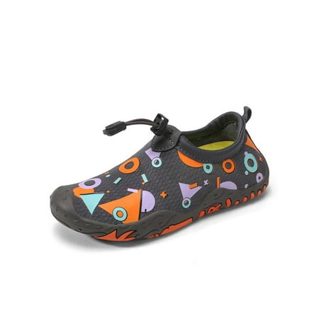 

Ritualay Boys Quick Dry Drawstring Water Shoe Summer Anti-Slip Low Top Socks Beach Slip On Flats