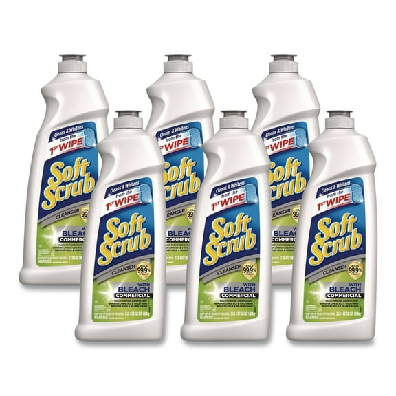 Soft Scrub Commercial Disinfectant Cleanser w/Bleach 36oz Bottle 6/CT 15519CT